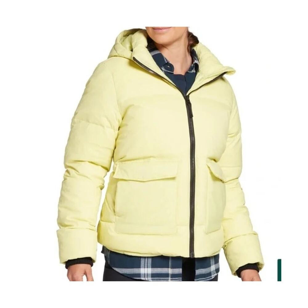 Alpine Design Lime Green Dream Midweight Down Filled Hooded Puffer Winter Jacket